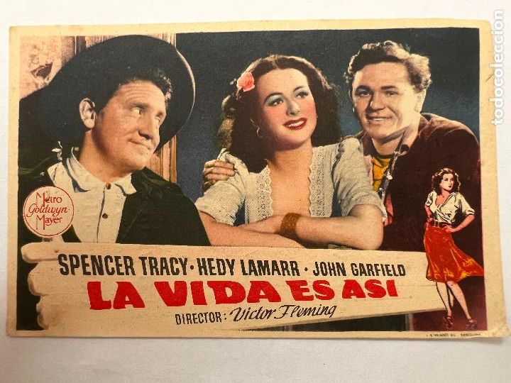 Flyers Publicitaires de Films Anciens: PROGRAMA DE CINE. LA VIDA ES ASI. CON PUBLICIDAD.