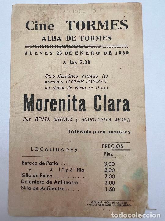 Cine: PROGRAMA DE CINE. MORENITA CLARA. CON PUBLICIDAD. - Foto 2