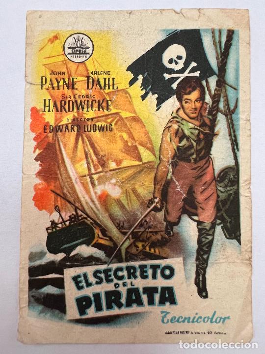 Flyers Publicitaires de Films Anciens: PROGRAMA DE CINE. EL SECRETO DEL PIRATA. SIN PUBLICIDAD.