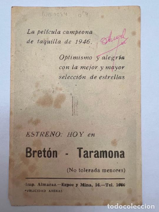 Cine: PROGRAMA DE CINE. TRES DIAS DE AMOR Y DE TE. CON PUBLICIDAD. - Foto 2