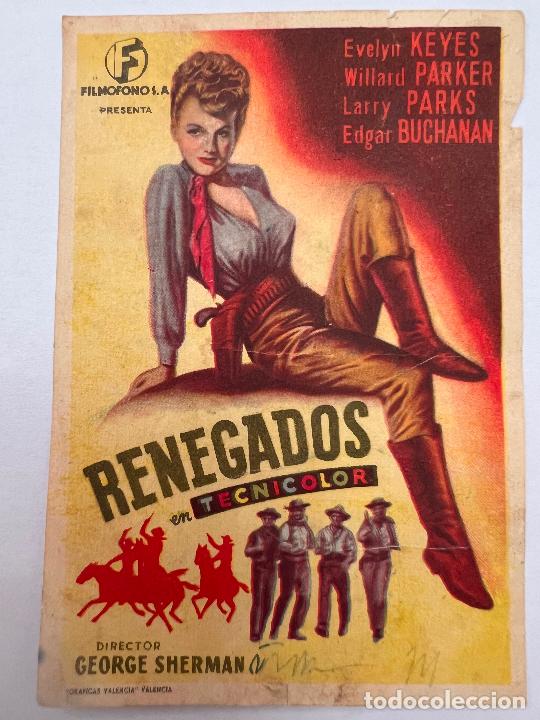 Cine: PROGRAMA DE CINE. RENEGADOS. SIN PUBLICIDAD. - Foto 1