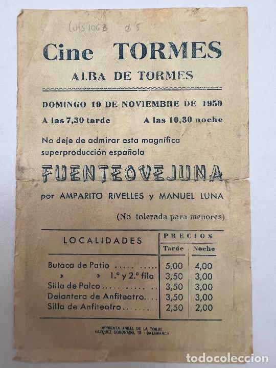 Cine: PROGRAMA DE CINE. FUENTEOVEJUNA. CON PUBLICIDAD. - Foto 2