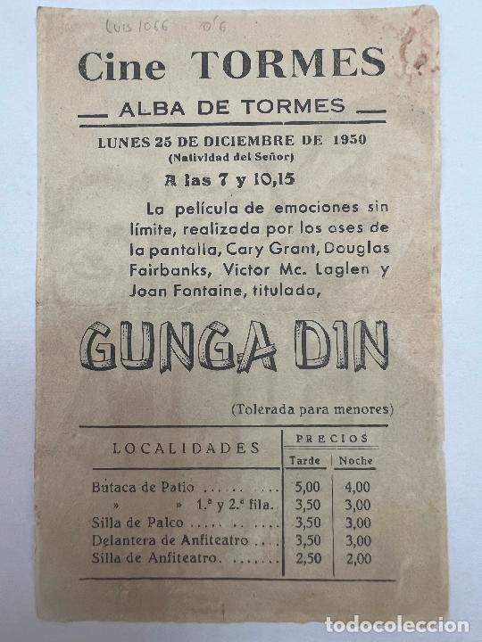 Cine: PROGRAMA DE CINE. GUNGA DIN. CON PUBLICIDAD. - Foto 2