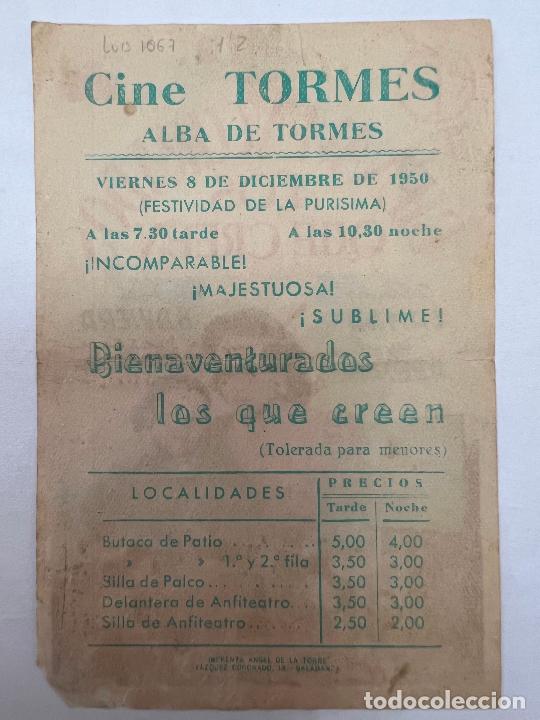 Cine: PROGRAMA DE CINE. BIENAVENTURADOS LOS QUE CREEN. CON PUBLICIDAD. - Foto 2