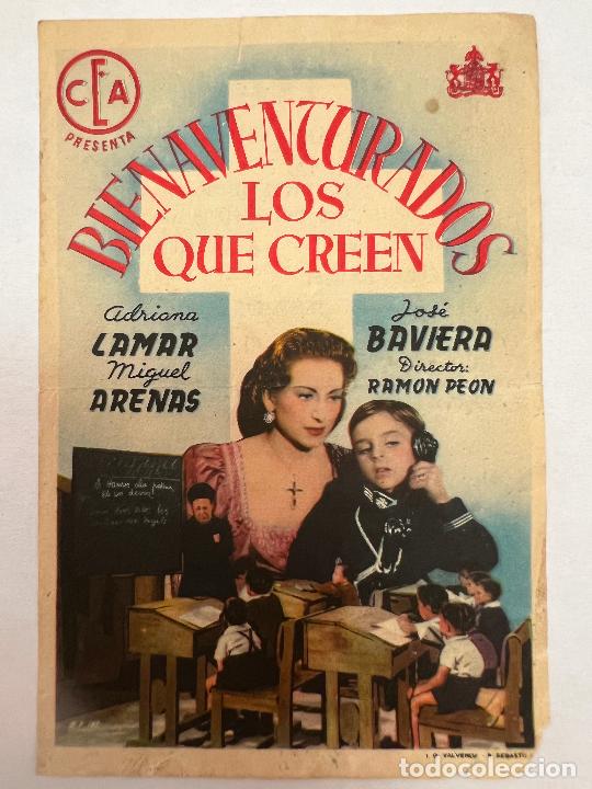 Cine: PROGRAMA DE CINE. BIENAVENTURADOS LOS QUE CREEN. CON PUBLICIDAD. - Foto 1