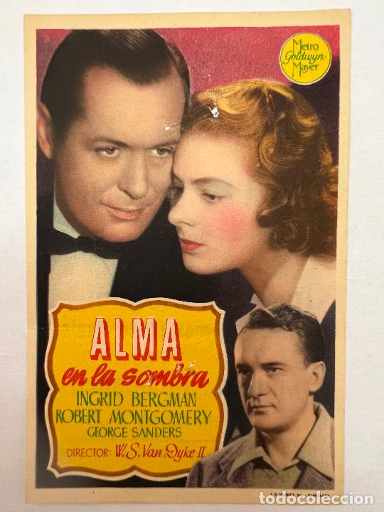 Cine: PROGRAMA DE CINE. ALMA EN LA SOMBRA. CON PUBLICIDAD. - Foto 1