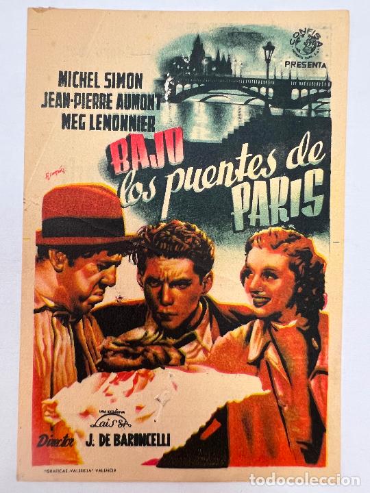 Cine: PROGRAMA DE CINE. BAJO LOS PUENTES DE PARIS. CON PUBLICIDAD. - Foto 1