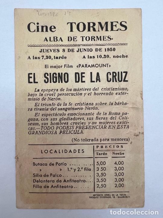 Cine: PROGRAMA DE CINE. EL SIGNO DE LA CRUZ. CON PUBLICIDAD. - Foto 2