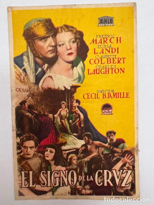 Cine: PROGRAMA DE CINE. EL SIGNO DE LA CRUZ. CON PUBLICIDAD. - Foto 1