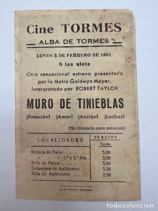 Cine: PROGRAMA DE CINE. MURO DE TINIEBLAS. CON PUBLICIDAD. - Foto 2