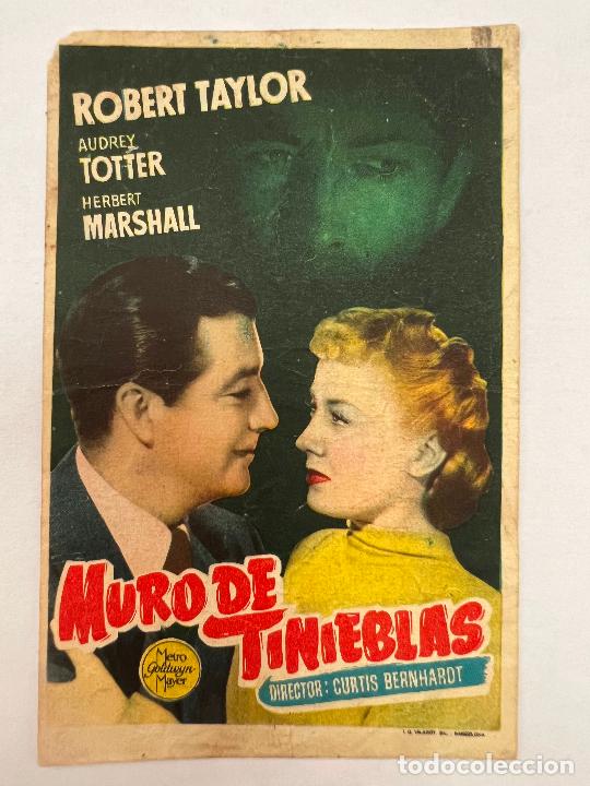 Cine: PROGRAMA DE CINE. MURO DE TINIEBLAS. CON PUBLICIDAD. - Foto 1