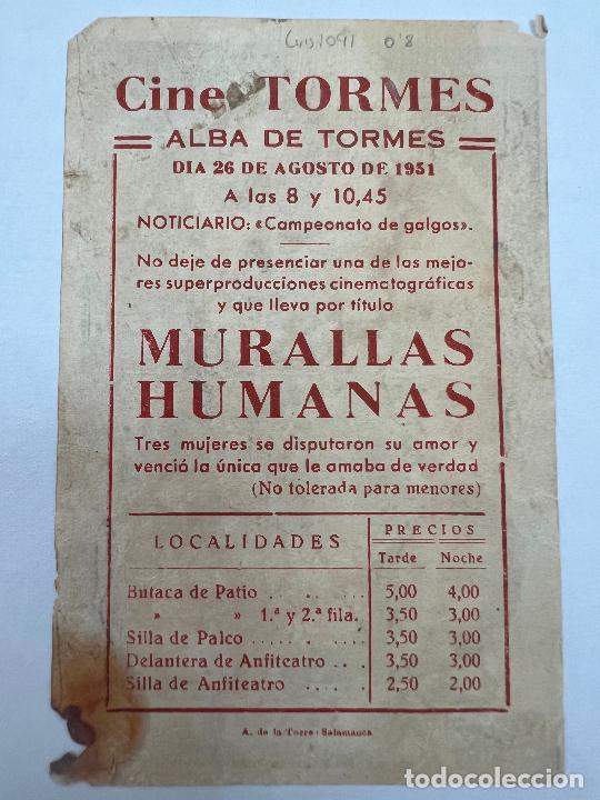 Cine: PROGRAMA DE CINE. MURALLAS HUMANAS. CON PUBLICIDAD. - Foto 2