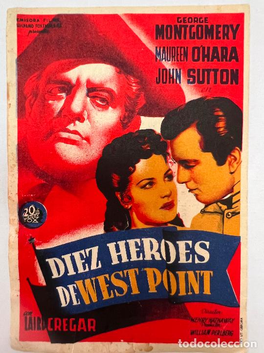 Cine: PROGRAMA DE CINE. DIEZ H&Eacute;ROES DE WEST POINT. CON PUBLICIDAD. - Foto 1