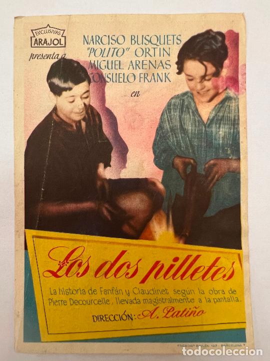 Kino: PROGRAMA DE CINE. LOS DOS PILLETES. CON PUBLICIDAD.