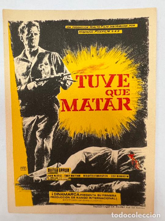 Cine: PROGRAMA DE CINE. TUVE QUE MATAR. SIN PUBLICIDAD. - Foto 1
