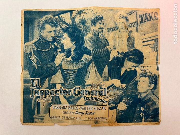 Cine: PROGRAMA DE CINE. EL INSPECTOR GENERAL. SIN PUBLICIDAD. - Foto 1