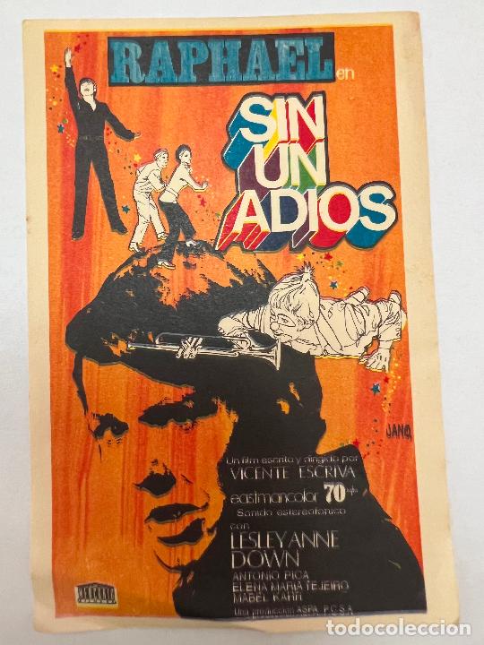 Cine: PROGRAMA DE CINE. SIN UN ADIOS. SIN PUBLICIDAD. - Foto 1