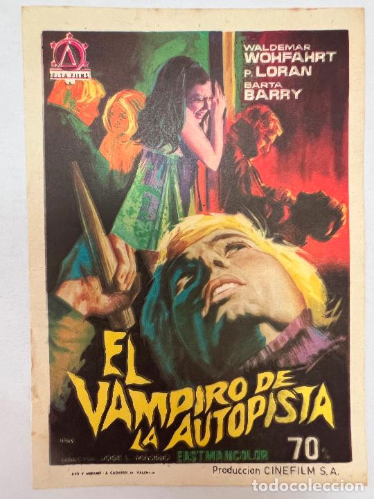Cine: PROGRAMA DE CINE. EL VAMPIRO DE LA AUTOPISTA. SIN PUBLICIDAD. - Foto 1