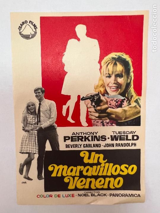 Folhetos de m&atilde;o de filmes antigos de cinema: PROGRAMA DE CINE. UN MARAVILLOSO VENENO. SIN PUBLICIDAD.