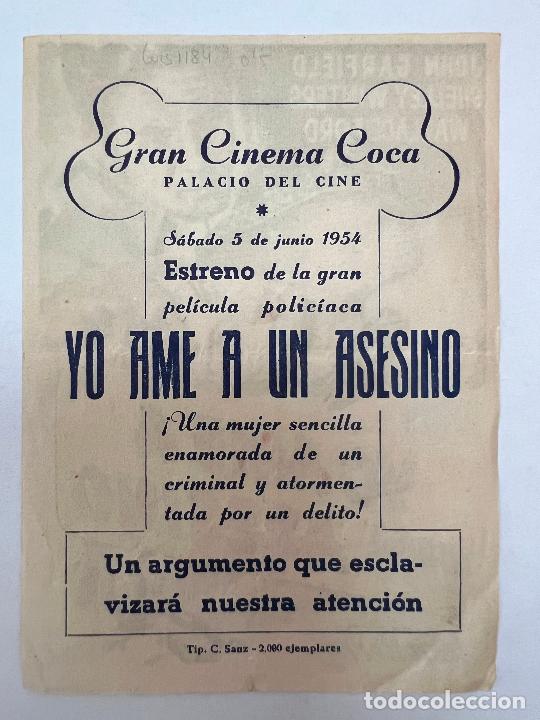 Cine: PROGRAMA DE CINE. YO AME A UN ASESINO. CON PUBLICIDAD. - Foto 2