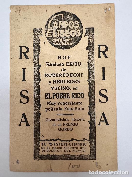Cine: PROGRAMA DE CINE. ROBERTO FONT. CIFESA. CON PUBLICIDAD. - Foto 2