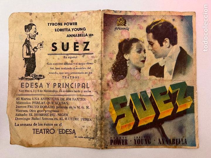 PROGRAMA DE CINE. SUEZ. CON PUBLICIDAD.