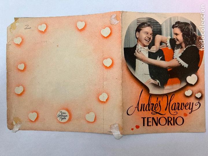 Flyers Publicitaires de Films Anciens: PROGRAMA DE CINE. ANDRES HARVEY TENORIO. SIN PUBLICIDAD.