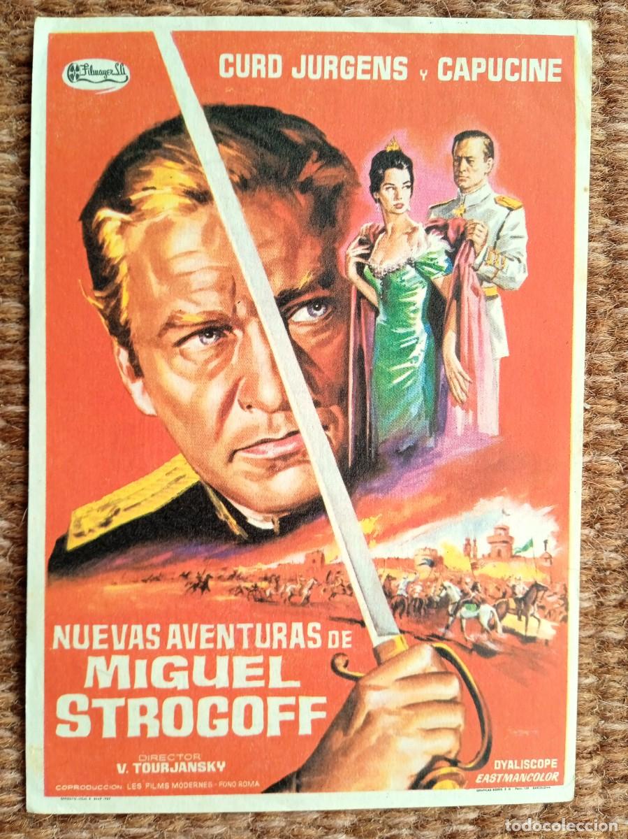  Foglietti di film di film antichi di cinema: NUEVAS AVENTURAS DE MIGUEL STROGOFF - CINE BOSTON - VALENCIA 1963