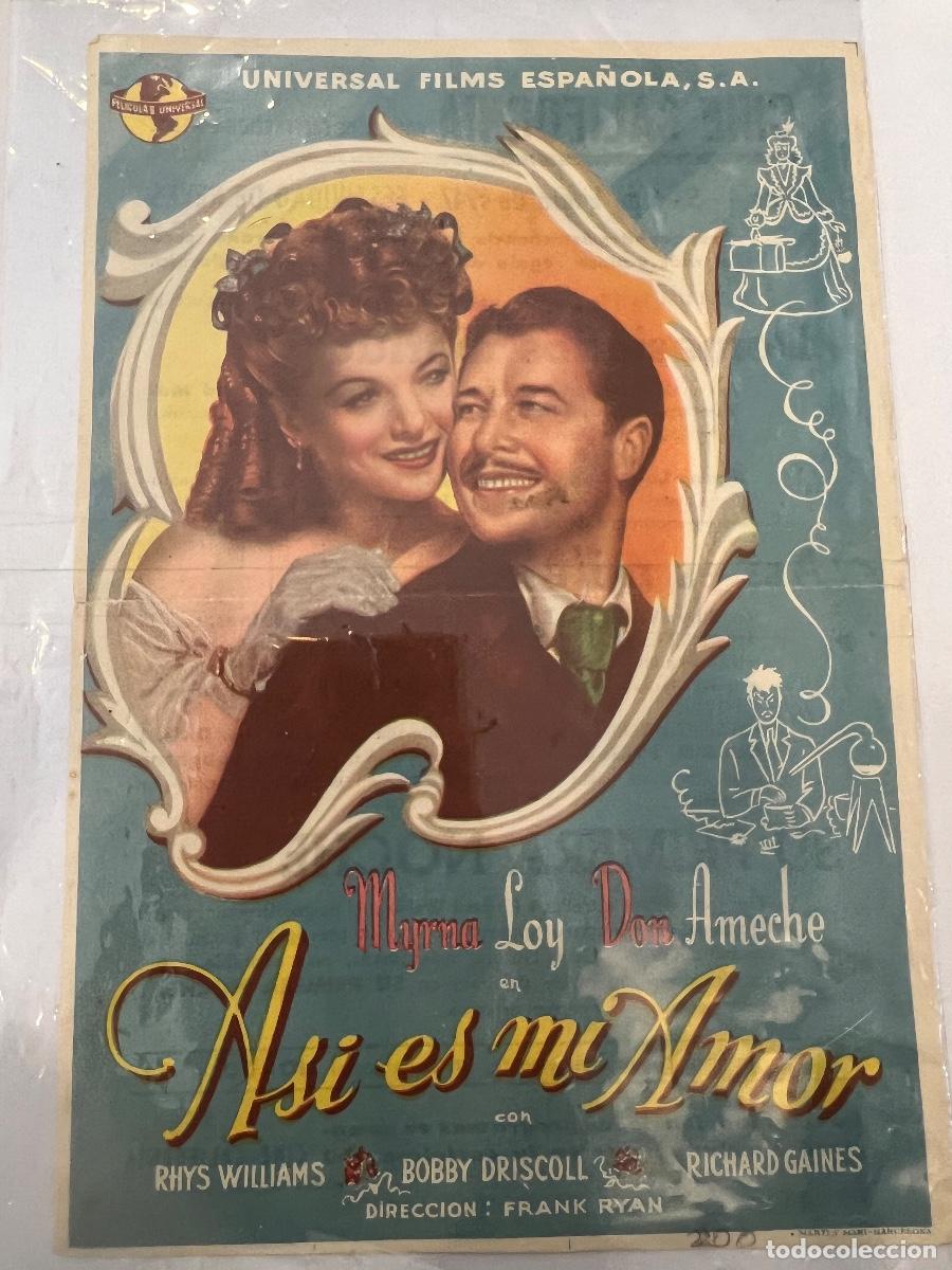Cine: PROGRAMA DE CINE. ASI ES MI AMOR. CON PUBLICIDAD. - Foto 1