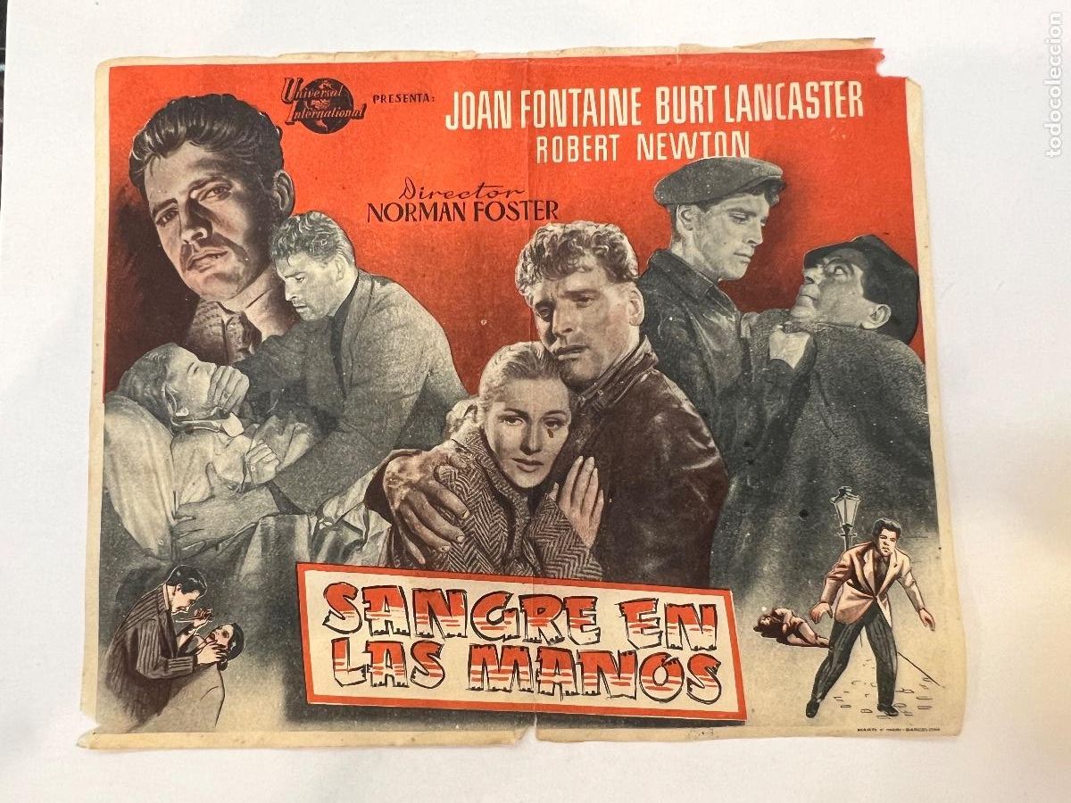 Cine: PROGRAMA DE CINE. SANGRE EN LAS MANOS. SIN PUBLICIDAD. - Foto 1