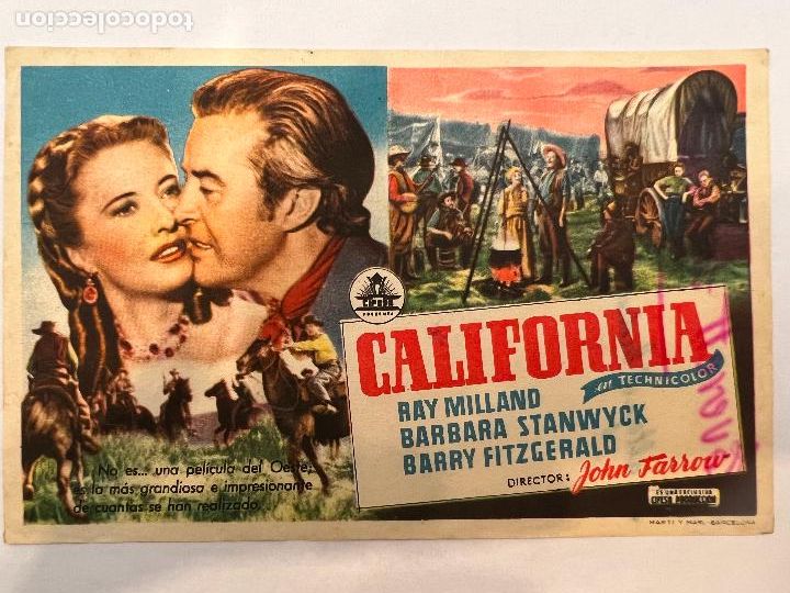 Cine: PROGRAMA DE CINE. CALIFORNIA. SIN PUBLICIDAD. - Foto 1