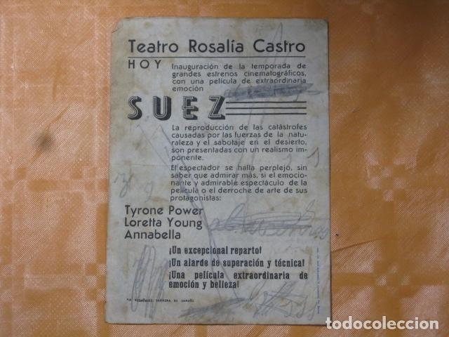 Cine: FOLLETO DE MANO SUEZ - Foto 2