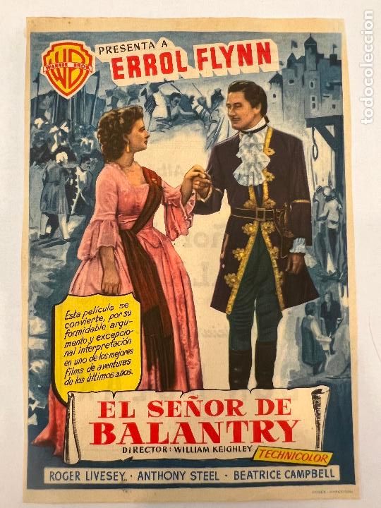 Cinema: PROGRAMA DE CINE. EL SE&Ntilde;OR DE BALANTRY. CON PUBLICIDAD.