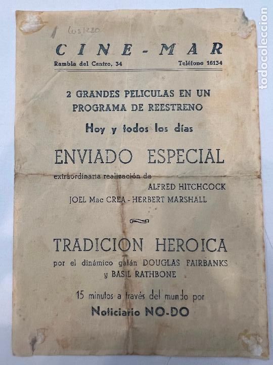 Cine: PROGRAMA DE CINE. TRADICION HEROICA. CON PUBLICIDAD. - Foto 2