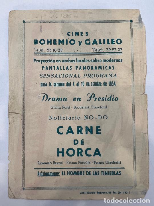 Cine: PROGRAMA DE CINE. DRAMA EN PRESIDIO. CON PUBLICIDAD. - Foto 2