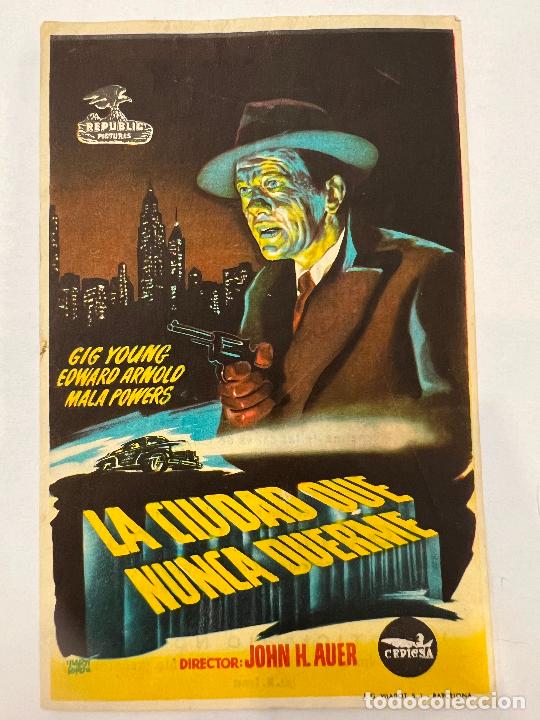 Cine: PROGRAMA DE CINE. LA CIUDAD QUE NUNCA DUERME. CON PUBLICIDAD. - Foto 1