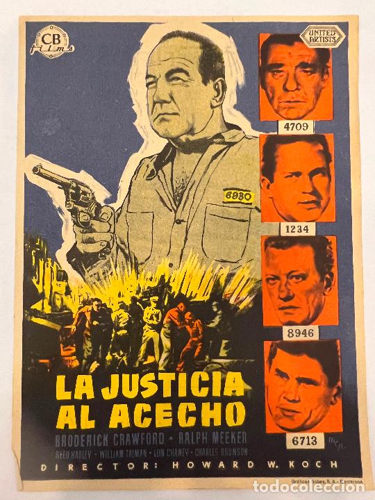 Cine: PROGRAMA DE CINE. LA JUSTICIA AL ACECHO. CON PUBLICIDAD. - Foto 1