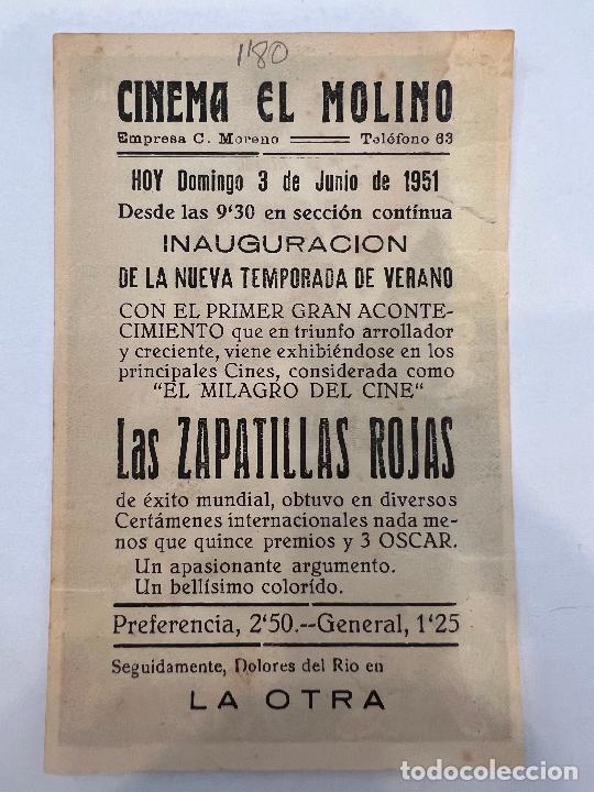 Cine: PROGRAMA DE CINE. LAS ZAPATILLAS ROJAS. CON PUBLICIDAD. - Foto 2