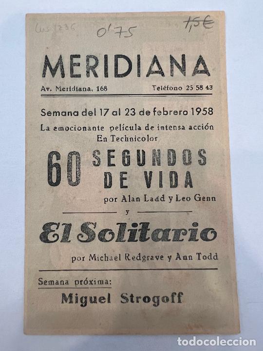 Cine: PROGRAMA DE CINE. EL SOLITARIO. CON PUBLICIDAD. - Foto 2