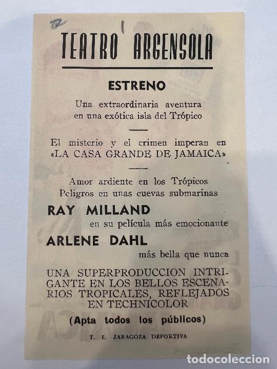 Cine: PROGRAMA DE CINE. LA CASA GRANDE DE JAMAICA. CON PUBLICIDAD. - Foto 2