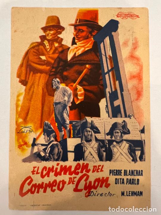 Cine: PROGRAMA DE CINE. EL CRIMEN DEL CORREO DE LYON. CON PUBLICIDAD. - Foto 1