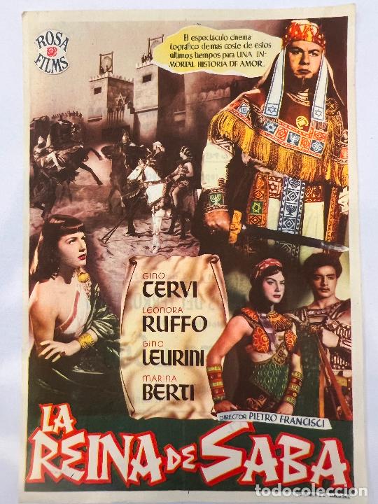 Cine: PROGRAMA DE CINE. LA REINA DE SABA. CON PUBLICIDAD. - Foto 1
