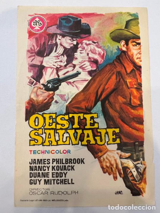Cine: PROGRAMA DE CINE. OESTE SALVAJE. SIN PUBLICIDAD. - Foto 1