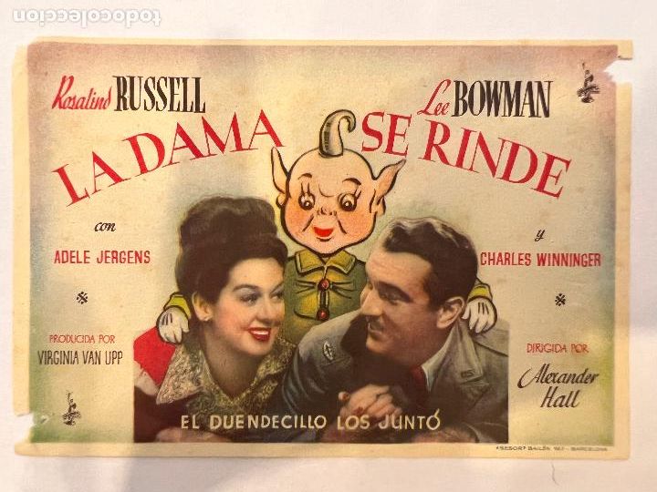 Cine: PROGRAMA DE CINE. LA DAMA SE RINDE. SIN PUBLICIDAD. - Foto 1