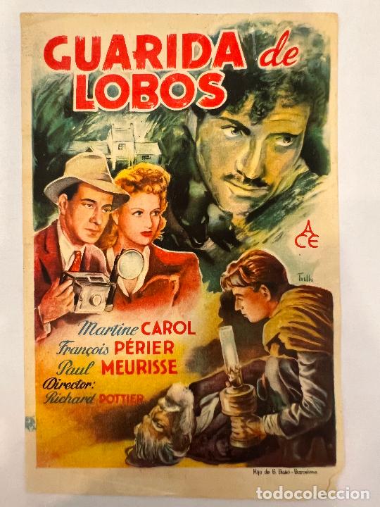 Cine: PROGRAMA DE CINE. GUARIDA DE LOBOS. SIN PUBLICIDAD. - Foto 1