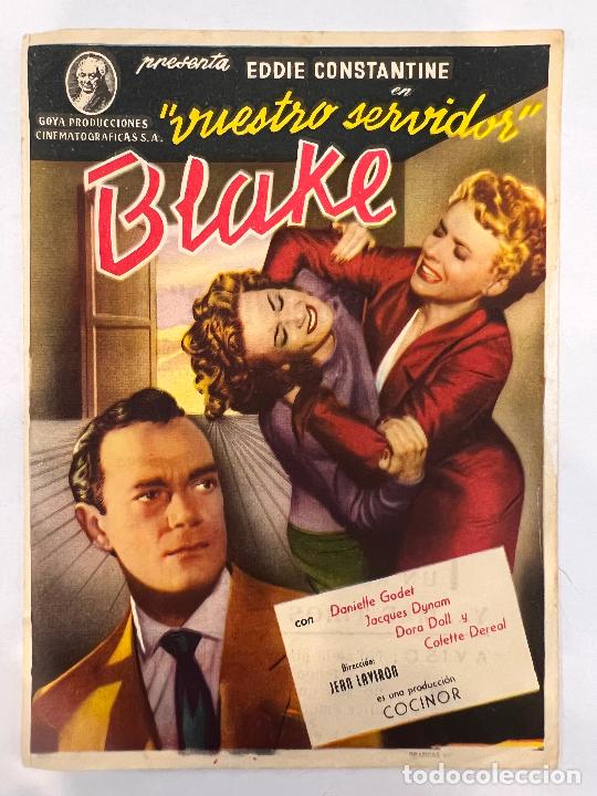 Cine: PROGRAMA DE CINE. &rdquo;VUESTRO SERVIDOR&rdquo; BLAKE. CON PUBLICIDAD. - Foto 1