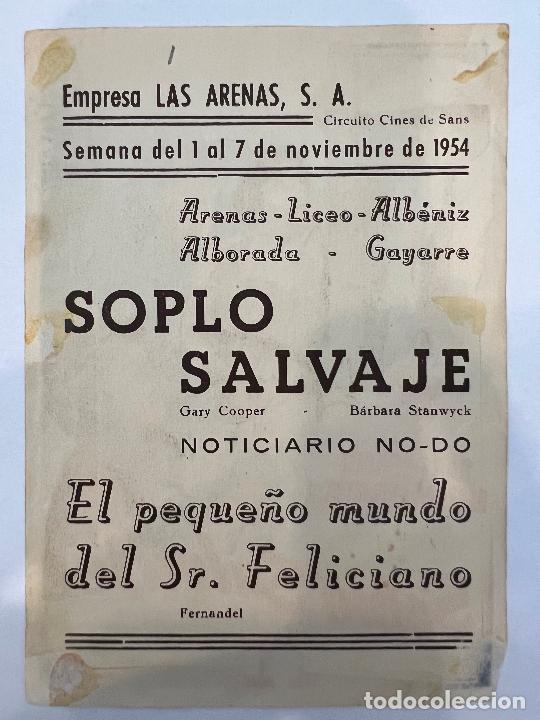 Cine: PROGRAMA DE CINE. SOPLO SALVAJE. CON PUBLICIDAD. - Foto 2