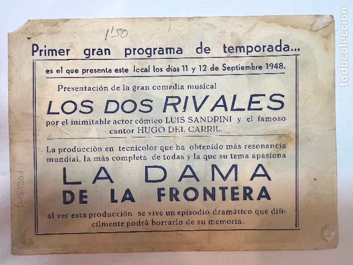 Cine: PROGRAMA DE CINE. LA DAMA DE LA FRONTERA. CON PUBLICIDAD. - Foto 2