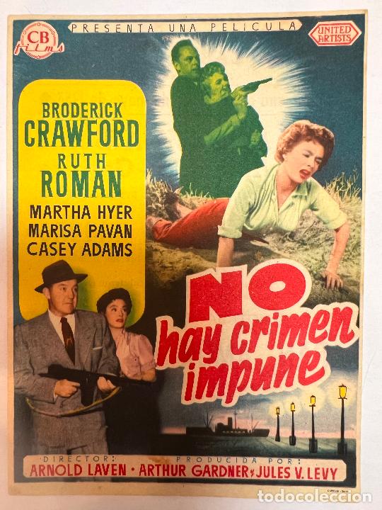 Cine: PROGRAMA DE CINE. NO HAY CRIMEN IMPUNE. CON PUBLICIDAD. - Foto 1