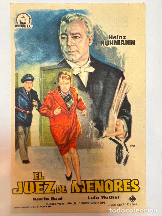 Cine: PROGRAMA DE CINE. EL JUEZ DE MENORES. CON PUBLICIDAD. - Foto 1